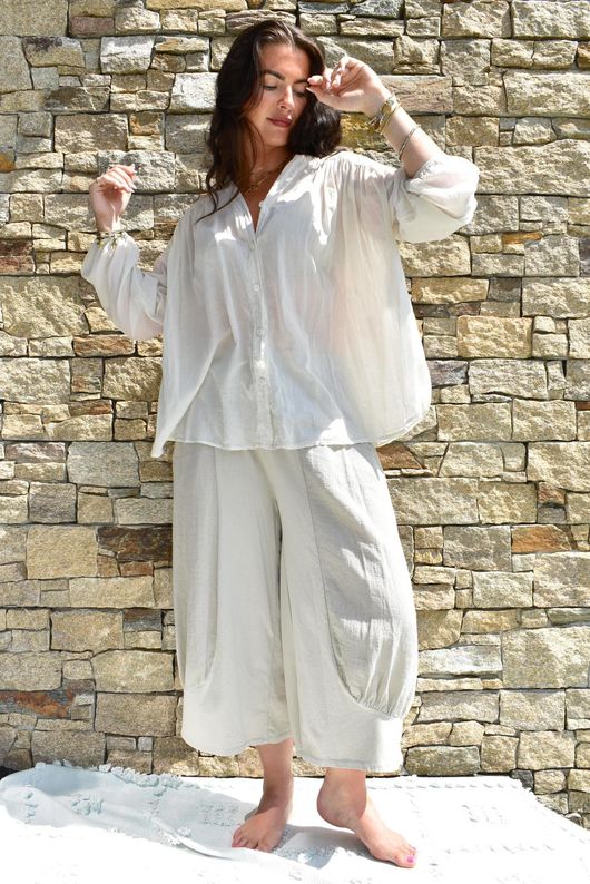 Shayle Indian Cotton Smock Shirt Calico